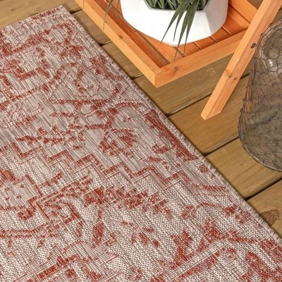 Estrella Bohemian Inspired Medallion Textured Weave Indoor/Outdoor Area Rug - JONATHAN Y 3 Estrella Bohemian Inspired Medallion Textured Weave Indoor/Outdoor Area Rug - JONATHAN Y - Image 3