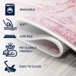 Alacati Ogee Medallion Machine-Washable Area Rug - JONATHAN Y -Furniture store GUEST 01a1d7fb 59c3 4f3c b0cc e657f6a48ef3