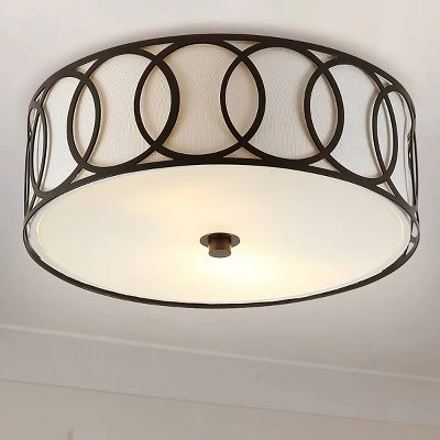 12.25" Metal Aria Flush Mount (Includes LED Light Bulb) - JONATHAN Y 7 12.25" Metal Aria Flush Mount (Includes LED Light Bulb) - JONATHAN Y - Image 7