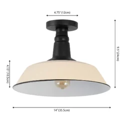 JONATHAN Y Camila Classic Industrial Indoor/Outdoor Iron LED Semi Flush Mount -Furniture store GUEST 024c5ca5 c342 40ef 943c fb57bed60d2b