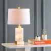 23" Alabaster/Metal Eloise Table Lamp (Includes LED Light Bulb) White - JONATHAN Y