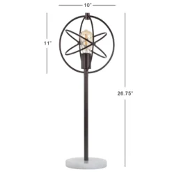 26.5" Metal Atomic Caged Edison Bulb Table Lamp (Includes LED Light Bulb) Black - JONATHAN Y -Furniture store GUEST 035202d5 4f02 493e b0b6 a1db85a6004b