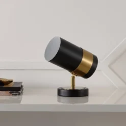 JONATHAN Y Astra 9.25" Modern Industrial Iron Adjustable Indoor Floor Spotlight: ETL Listed, 2700K Warm Light -Furniture store GUEST 035693ce a6fb 47ce 8207 9d756484b0eb