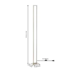 JONATHAN Y Johan 59.5" LED Integrated Aluminum Floor Lamp Nickel: ETL Listed, 3000K Warm Light Includes LED Bulb 17 JONATHAN Y Johan 59.5" LED Integrated Aluminum Floor Lamp Nickel: ETL Listed, 3000K Warm Light Includes LED Bulb -Furniture store GUEST 04c73c7a 7951 46eb 9bfe 74cdc8f325a6