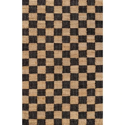 JONATHAN Y Theo Modern Farmhouse Woven Jute Checkerboard Indoor Area Rug 1 JONATHAN Y Theo Modern Farmhouse Woven Jute Checkerboard Indoor Area Rug