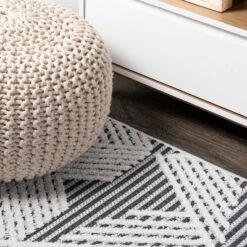 Jazz High-Low Pile Art Deco Geometric Indoor/Outdoor Area Rug - JONATHAN Y -Furniture store GUEST 06162dca b207 4b88 ab1f 23bedf62f18d