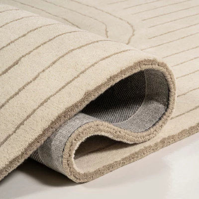 JONATHAN Y Retro Bohemian Abstract Striped Handwoven Wool Indoor Area Rug 10 JONATHAN Y Retro Bohemian Abstract Striped Handwoven Wool Indoor Area Rug - Image 10