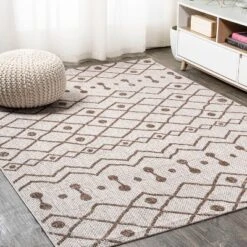Nokat Modern Bohemian Inspired Indoor/Outdoor Area Rug - JONATHAN Y -Furniture store GUEST 0681b524 ad5e 467f 90ee f9865b9701f9