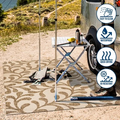 Vine All Over Indoor/Outdoor Area Rug - JONATHAN Y 8 Vine All Over Indoor/Outdoor Area Rug - JONATHAN Y - Image 8