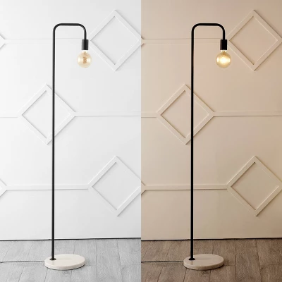 JONATHAN Y Vega 60" Minimalist Edison Metal/Marble Floor Lamp: Solid Marble Base, ETL Listed 6 JONATHAN Y Vega 60" Minimalist Edison Metal/Marble Floor Lamp: Solid Marble Base, ETL Listed - Image 6