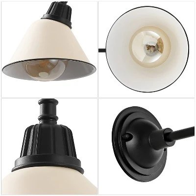 JONATHAN Y Croydon Farmhouse Industrial Indoor/Outdoor Iron LED Gooseneck Arm Outdoor Sconce 5 JONATHAN Y Croydon Farmhouse Industrial Indoor/Outdoor Iron LED Gooseneck Arm Outdoor Sconce - Image 5