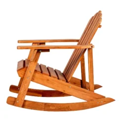 Kiawah Outdoor Patio Classic Acacia Wood Adirondack Rocking Chair -JONATHAN Y -Furniture store GUEST 09c0c721 0904 4fa4 828d dbf7a9423b57