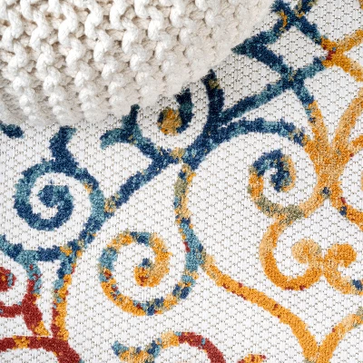 Atrani Scroll Trellis Indoor/Outdoor Area Rug - JONATHAN Y 6 Atrani Scroll Trellis Indoor/Outdoor Area Rug - JONATHAN Y - Image 6