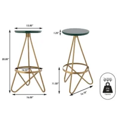 JONATHAN Y Spiroa Modern Industrial Metal Backless Circular Bar Stool -Furniture store GUEST 0ffe6a54 8c2b 4e28 b4ff b4d6f0d32004