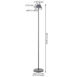 JONATHAN Y Mallory Modern Minimalist Indoor/Outdoor Iron Pleated Shade Rechargeable/Cordless Dimmable Integrated LED Floor Lamp -Furniture store GUEST 105ae1cb f221 454d ac50 0acba702fd32
