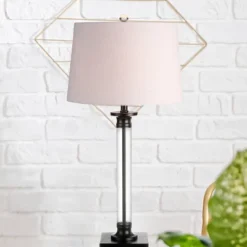 30" (Set Of 2) Mason Glass/Metal Table Lamp (Includes LED Light Bulb) Black - JONATHAN Y 7 30" (Set Of 2) Mason Glass/Metal Table Lamp (Includes LED Light Bulb) Black - JONATHAN Y -Furniture store GUEST 115f6e75 af3e 44ac bc21 74f0d3da1e61