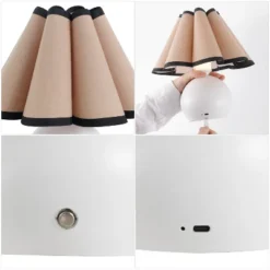 JONATHAN Y Billie Classic Vintage Scalloped Shade Regarcheable/Cordless Dimmable Integrated LED Table Lamps -Furniture store GUEST 1204d5a2 8f68 4680 8062 e24bbeada2be