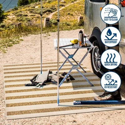 Aveiro Wide Stripe Indoor/Outdoor Area Rug - JONATHAN Y 8 Aveiro Wide Stripe Indoor/Outdoor Area Rug - JONATHAN Y - Image 8