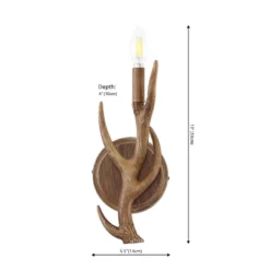 JONATHAN Y Cody (Set Of 2) 5.5" 1-Light Southwestern Bohemian Resin/Iron Faux Antler LED Sconces: Wall Mounted, UL Listed, 2700K Warm Light -Furniture store GUEST 12f92ee2 f15d 4d13 b7d4 66e57ae941b1