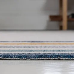 JONATHAN Y Pollux Classic Coastal Mitred Stripe Reversible Machine-Washable Indoor/Outdoor Area Rug -Furniture store GUEST 12fb9410 abf4 466a 8e9c adeb1c68b80e