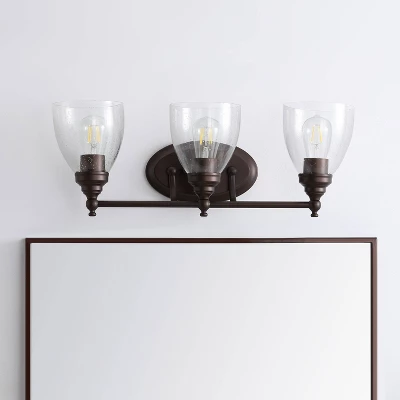 30" Metal/Glass Marais Wall Sconce (Includes Energy Efficient Light Bulb) - JONATHAN Y 2 30" Metal/Glass Marais Wall Sconce (Includes Energy Efficient Light Bulb) - JONATHAN Y - Image 2