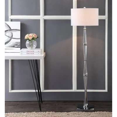 60" Francine Crystal Floor Lamp (Includes LED Light Bulb) Clear - JONATHAN Y 1 60" Francine Crystal Floor Lamp (Includes LED Light Bulb) Clear - JONATHAN Y