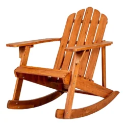 Kiawah Outdoor Patio Classic Acacia Wood Adirondack Rocking Chair -JONATHAN Y -Furniture store GUEST 14b31393 d6f7 4767 ad9f f30fa45d1db1