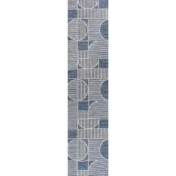 JONATHAN Y Arielle Mid-Century Modern Geometric Lines Reversible Machine-Washable Indoor/Outdoor Area Rug