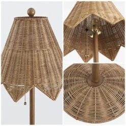 JONATHAN Y Tybee Traditional Coastal Rattan Scalloped LED Floor Lamp -Furniture store GUEST 152b1065 263c 4aff b9fd 73d413bb1404