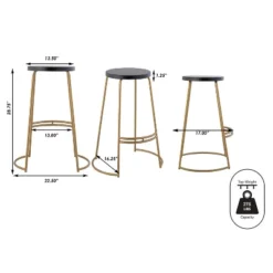 JONATHAN Y Hula Modern Designer Iron Curved Backless Bar Stool -Furniture store GUEST 182d74ea 68cb 4281 a71b bd76cb920f95