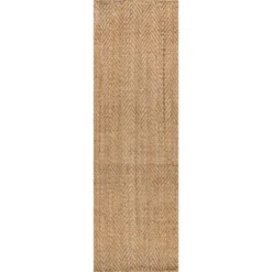 Espina Hand Woven Herringbone Chunky Jute Indoor Area Rug - JONATHAN Y