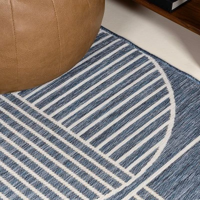JONATHAN Y Arielle Mid-Century Modern Geometric Lines Reversible Machine-Washable Indoor/Outdoor Area Rug 6 JONATHAN Y Arielle Mid-Century Modern Geometric Lines Reversible Machine-Washable Indoor/Outdoor Area Rug - Image 6