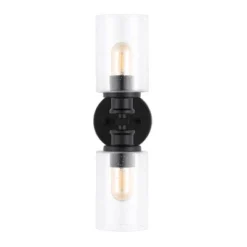 16.5" LED 2-Light Jules Edison Cylinder Iron/Seeded Glass Contemporary Wall Sconce Black - JONATHAN Y: UL Listed, Modern Vanity Lighting 7 16.5" LED 2-Light Jules Edison Cylinder Iron/Seeded Glass Contemporary Wall Sconce Black - JONATHAN Y: UL Listed, Modern Vanity Lighting -Furniture store GUEST 1a9f014c 7ea7 4e09 94e8 ac4a090ea189