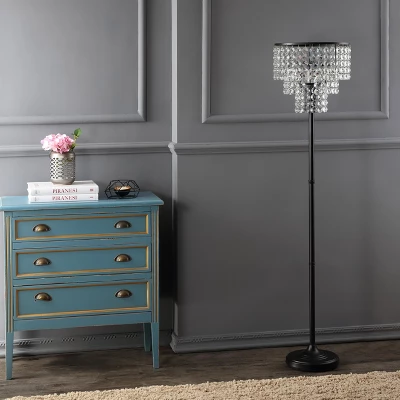 JONATHAN Y Juliette Crystal/Metal Floor Lamp 3 JONATHAN Y Juliette Crystal/Metal Floor Lamp - Image 3