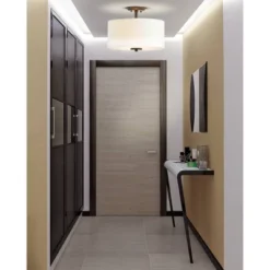 15" Metal Marc Semi Flush Mount (Includes Energy Efficient Light Bulb) Black - JONATHAN Y -Furniture store GUEST 1b305050 f37b 4f56 9c28 6d772333db69