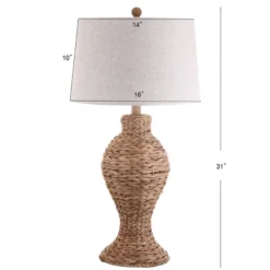 31" Elicia Seagrass Weave Table Lamp (Includes LED Light Bulb) Brown - JONATHAN Y -Furniture store GUEST 1b38599a 45e5 4baa 812c dacda2f6dc5e