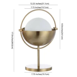 17.5" Iron And Glass Casi Art Deco Mid Century Globe Table Lamp (Includes LED Light Bulb) Brass - Jonathan Y 5 17.5" Iron And Glass Casi Art Deco Mid Century Globe Table Lamp (Includes LED Light Bulb) Brass - Jonathan Y -Furniture store GUEST 1b9c7819 1525 4d59 bf01 d1933548c691