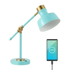 18.5" Allegra Farmhouse Adjustable Cantilever Task Lamp With USB Charging Port (Includes LED Light Bulb) - JONATHAN Y 19 18.5" Allegra Farmhouse Adjustable Cantilever Task Lamp With USB Charging Port (Includes LED Light Bulb) - JONATHAN Y -Furniture store GUEST 1c0822e5 868f 4079 8664 c746499b4fb9