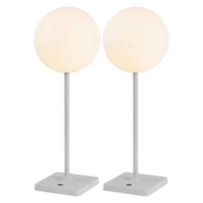 JONATHAN Y Allie Modern Minimalist Indoor/Outdoor Metal Globe Rechargeable/Cordless Dimmable Integrated LED Table Lamp With Touch Sensor 9 JONATHAN Y Allie Modern Minimalist Indoor/Outdoor Metal Globe Rechargeable/Cordless Dimmable Integrated LED Table Lamp With Touch Sensor - Image 9