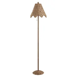 JONATHAN Y Tybee Traditional Coastal Rattan Scalloped LED Floor Lamp -Furniture store GUEST 1ec07a50 4cd2 4c74 9223 5b620d1dacdc