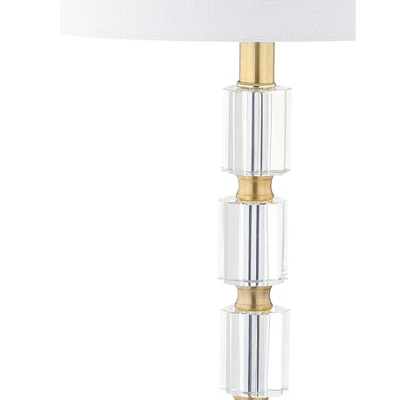 (Set Of 2) 28.5" Crystal Claire Table Lamps (Includes LED Light Bulb) Clear/Brass - JONATHAN Y 3 (Set Of 2) 28.5" Crystal Claire Table Lamps (Includes LED Light Bulb) Clear/Brass - JONATHAN Y - Image 3