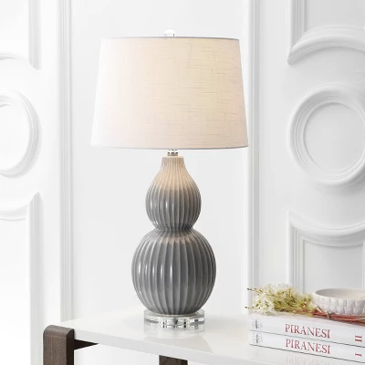 28.25" Ceramic Thatcher Table Lamp (Includes LED Light Bulb) - JONATHAN Y 1 28.25" Ceramic Thatcher Table Lamp (Includes LED Light Bulb) - JONATHAN Y