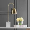 26" Metal Ana Arched Table Lamp (Includes LED Light Bulb) Gold - JONATHAN Y