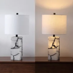 JONATHAN Y Elizabeth Contemporary Coastal Alabaster LED Table Lamp With Body Night Light -Furniture store GUEST 22fa2423 ec56 4e4d 8f1c 99abf3383b49