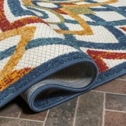 Flora Abstract Bold Mandala High-Low Indoor/Outdoor Area Rug - JONATHAN Y -Furniture store GUEST 2434e479 746a 4077 8dd0 851b9157d23b