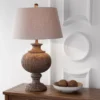 31" Scarlett Resin Table Lamp (Includes LED Light Bulb) Brown - JONATHAN Y