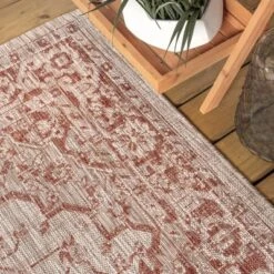 Rozetta Boho Medallion Textured Weave Indoor/Outdoor Area Rug - JONATHAN Y -Furniture store GUEST 26df1af1 5660 43e6 b274 9b9a21a1a3a1