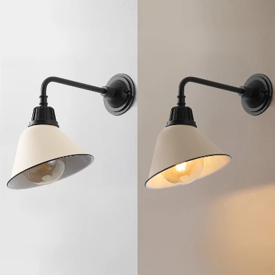 JONATHAN Y Croydon Farmhouse Industrial Indoor/Outdoor Iron LED Gooseneck Arm Outdoor Sconce 4 JONATHAN Y Croydon Farmhouse Industrial Indoor/Outdoor Iron LED Gooseneck Arm Outdoor Sconce - Image 4