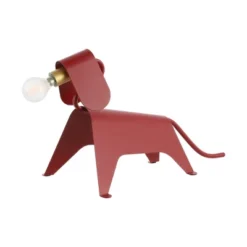 10" Rover Modern Industrial Iron Canine Kids' Lamp (Includes LED Light Bulb) Red - JONATHAN Y -Furniture store GUEST 2769e0e2 3315 4482 97ca e088a70f4661