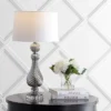 32" Crystal/Glass Murano Swir Table Lamp (Includes LED Light Bulb) Gray - Jonathan Y